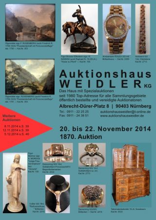 Fotokatalog 1870. Auktion