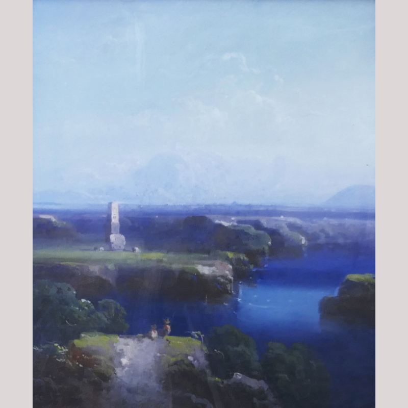 Pastell „Capri mit Blick auf Ischia“ l.u. sign. C. P. SCHREIBER