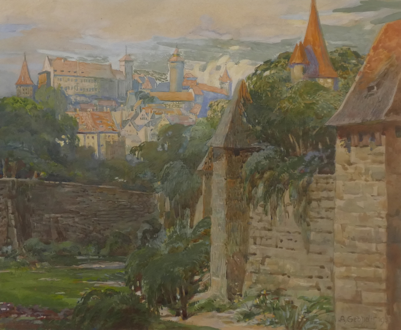 „Blick auf die Nürnberger Burg“