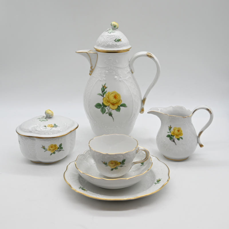 Kaffeeservice – Gelbe Rose