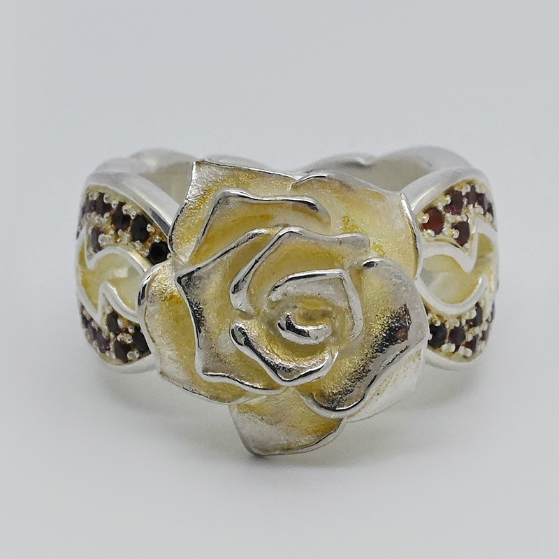 Damenring Silber 925 „Rose“